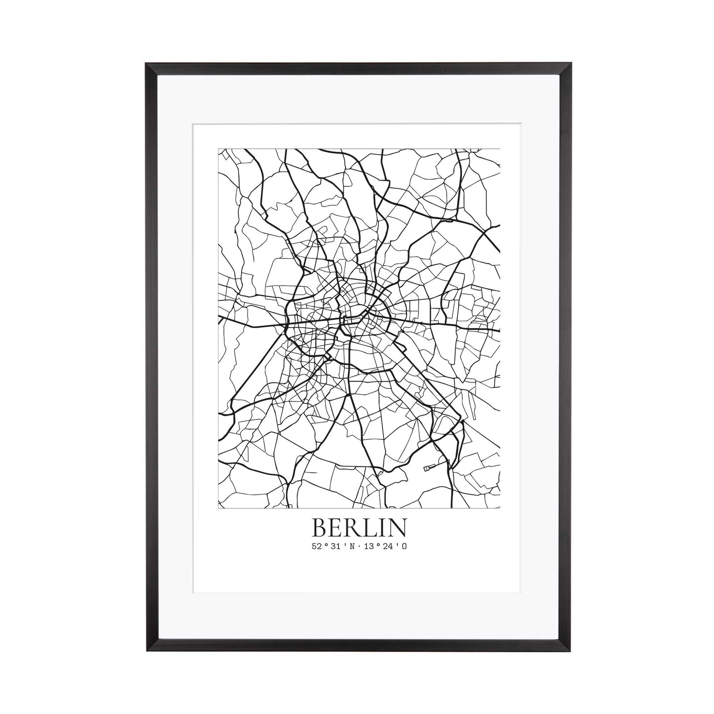 Print personalisierbar | CityMap rechteckig z.B. Berlin