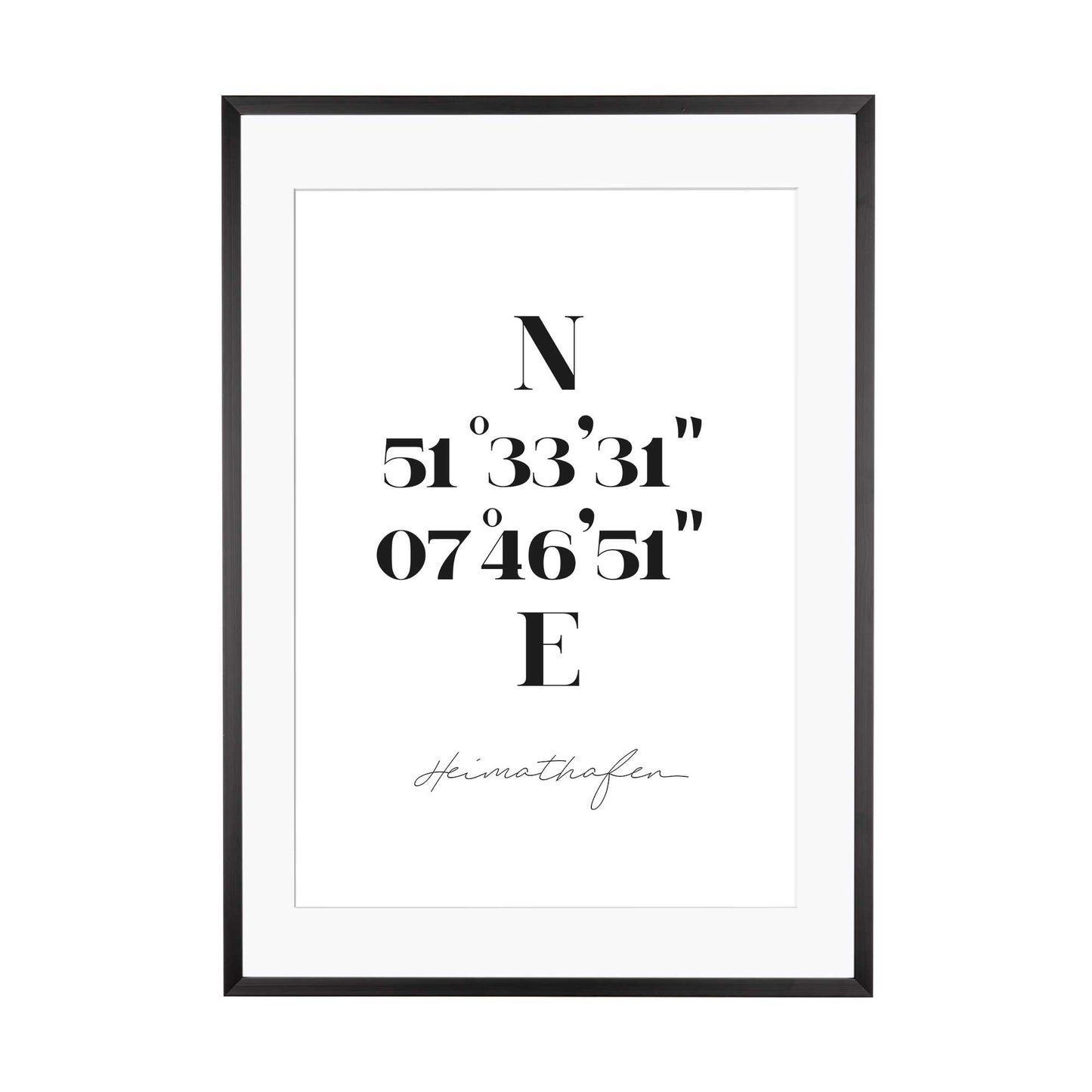 Print personalisierbar | Koordinaten Heimathafen