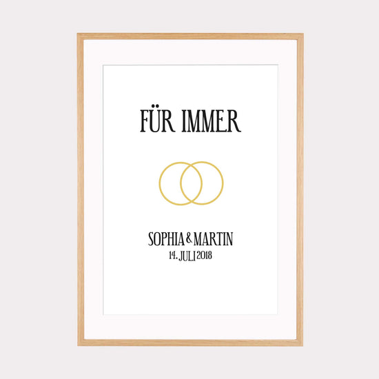 Print personalisierbar | Für immer  - Hochzeit