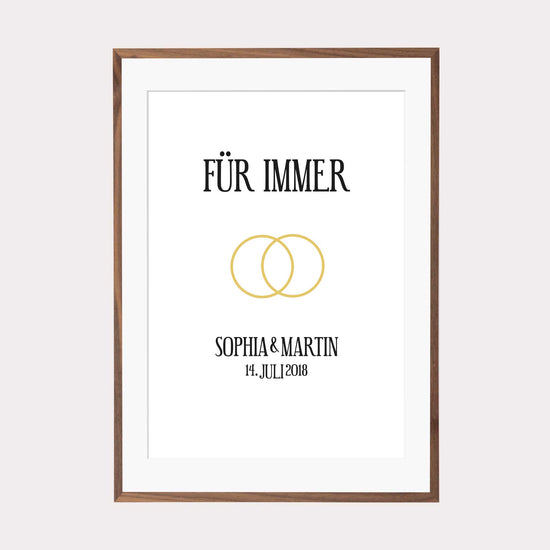 Print personalisierbar | Für immer  - Hochzeit