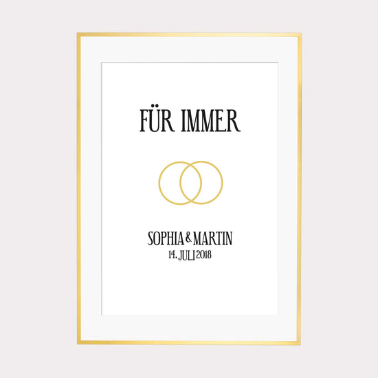 Print personalisierbar | Für immer  - Hochzeit