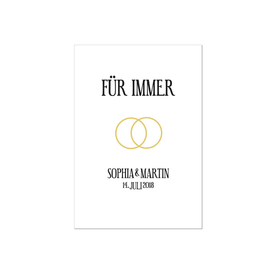 Print personalisierbar | Für immer  - Hochzeit