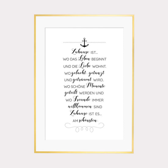 Art Print | Zuhause ist...