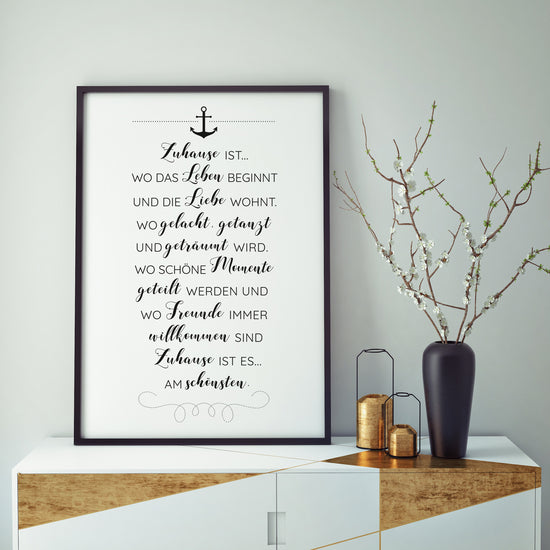 Art Print | Zuhause ist...