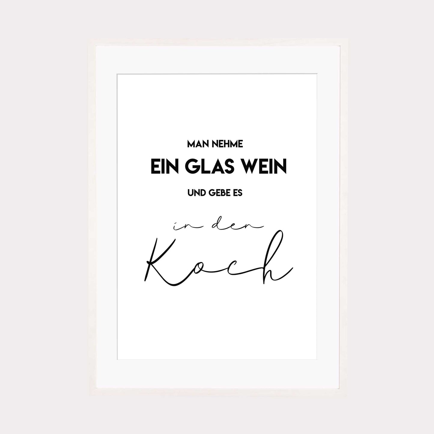 Art Print | Man nehme ein Glas Wein