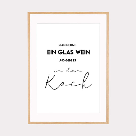 Art Print | Man nehme ein Glas Wein