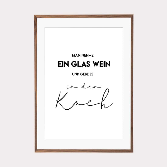 Art Print | Man nehme ein Glas Wein