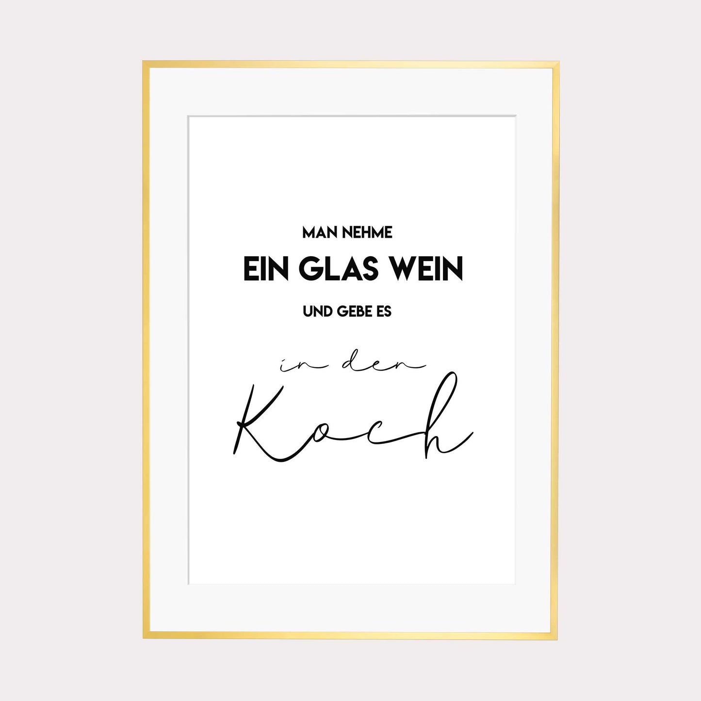 Art Print | Man nehme ein Glas Wein