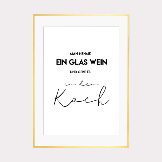 Art Print | Man nehme ein Glas Wein