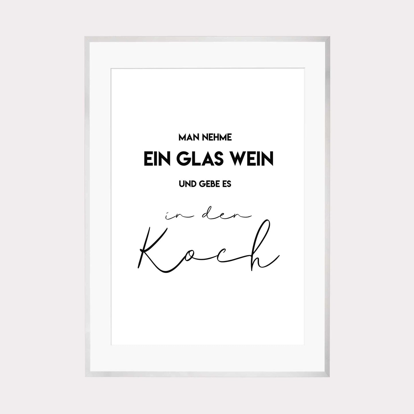 Art Print | Man nehme ein Glas Wein