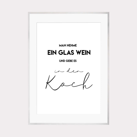 Art Print | Man nehme ein Glas Wein