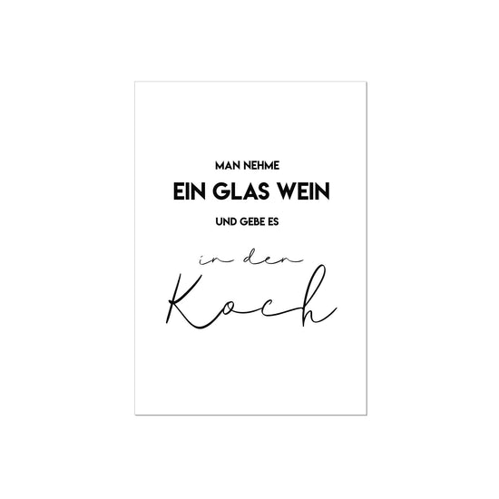 Art Print | Man nehme ein Glas Wein