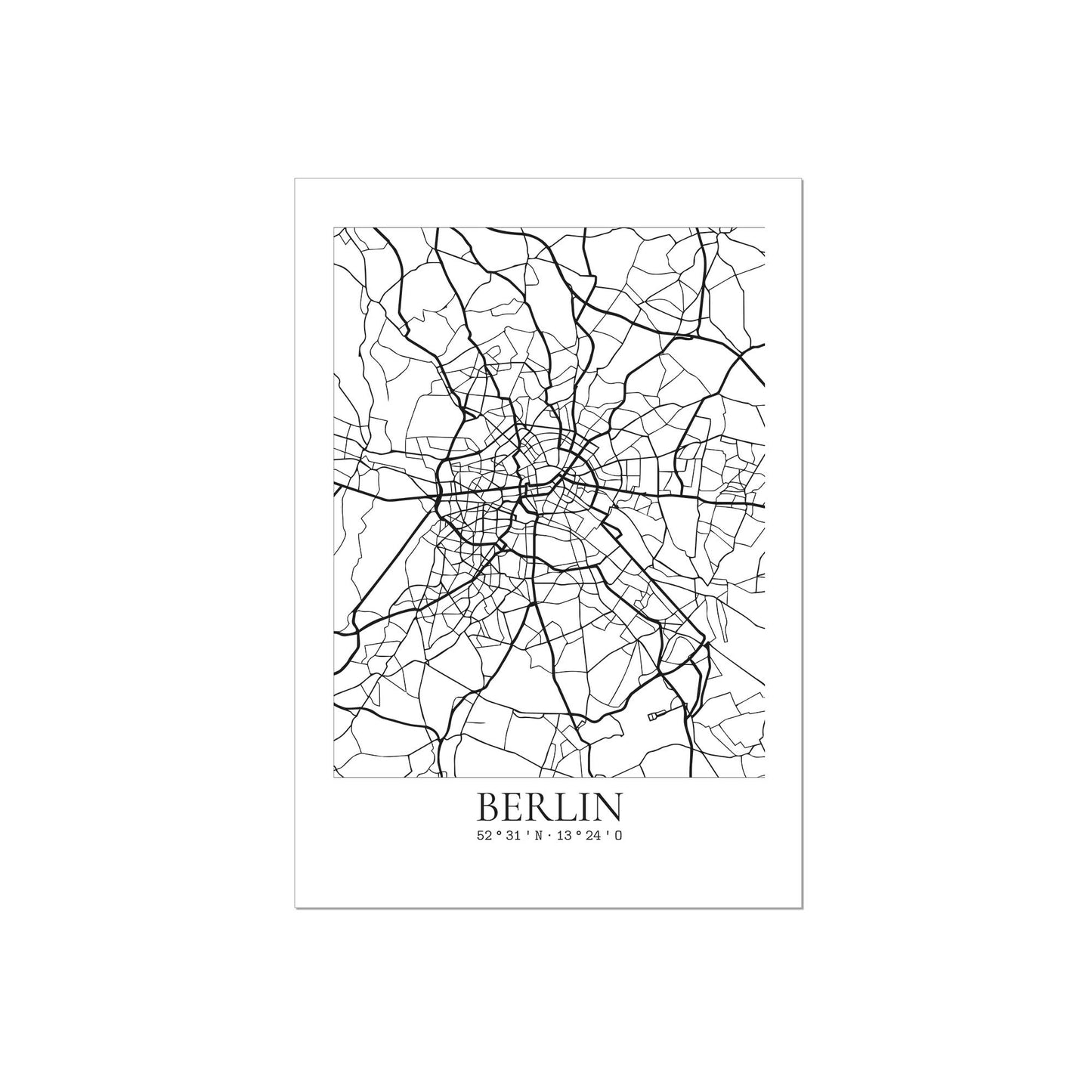 Print personalisierbar | CityMap rechteckig z.B. Berlin