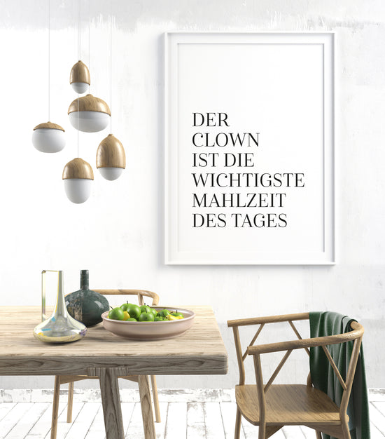 Art Print | Der Clown ist die wichtigste Mahlzeit des Tages