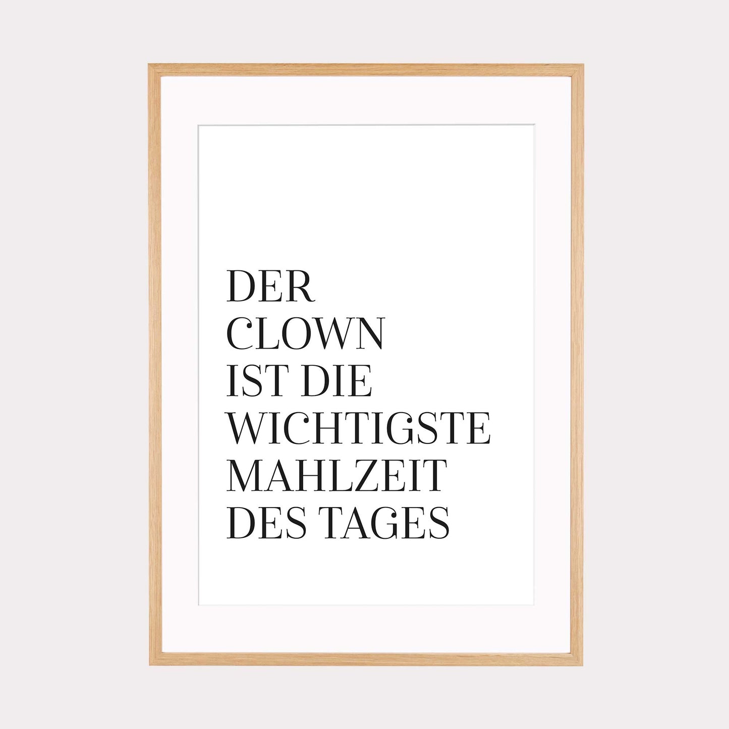 Art Print | Der Clown ist die wichtigste Mahlzeit des Tages