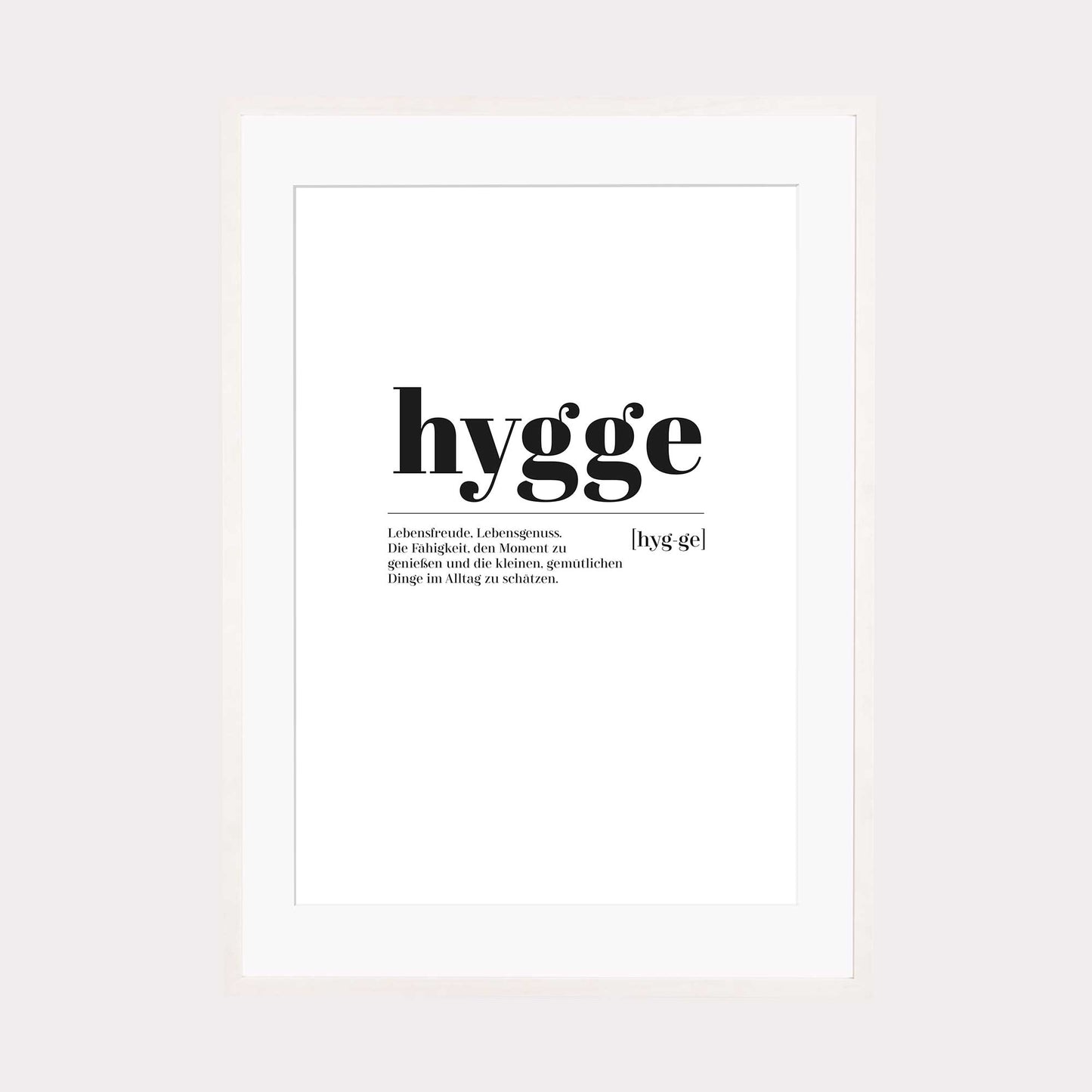 Art Print | Hygge - Worterklärung  Definition à la Duden