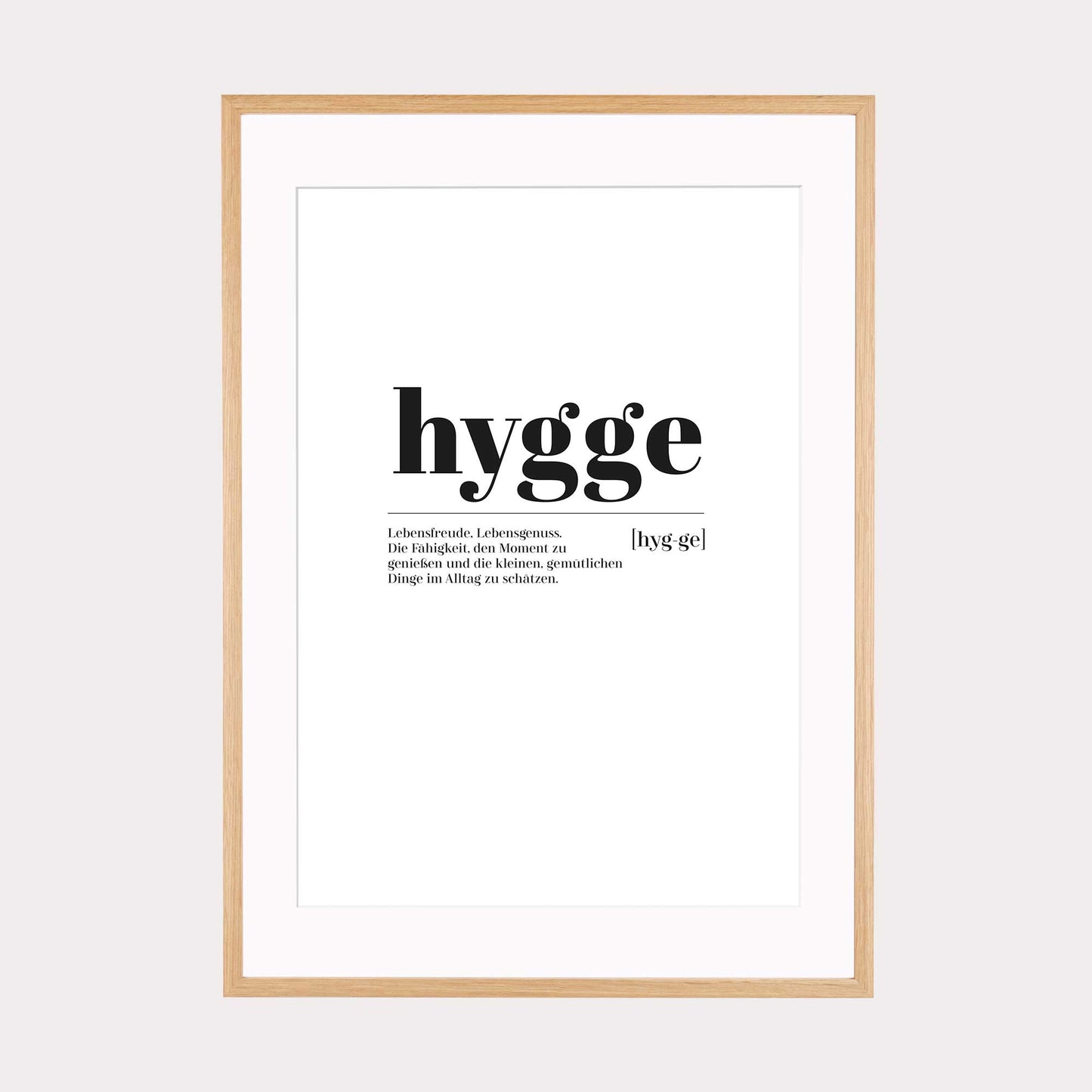 Art Print | Hygge - Worterklärung  Definition à la Duden