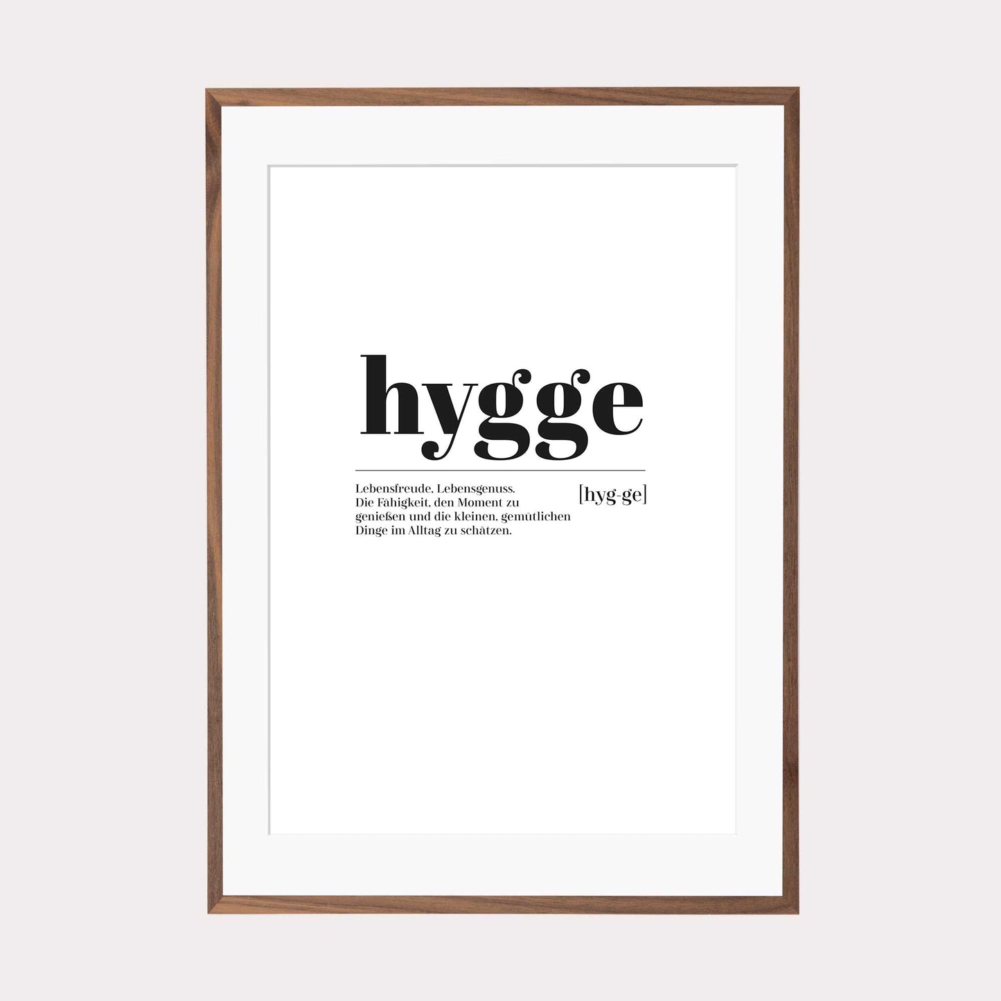 Art Print | Hygge - Worterklärung  Definition à la Duden