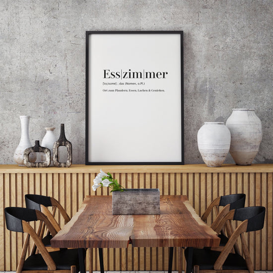 Art Print | Esszimmer - Worterklärung Definition