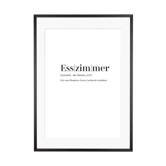 Art Print | Esszimmer - Worterklärung Definition à la Duden