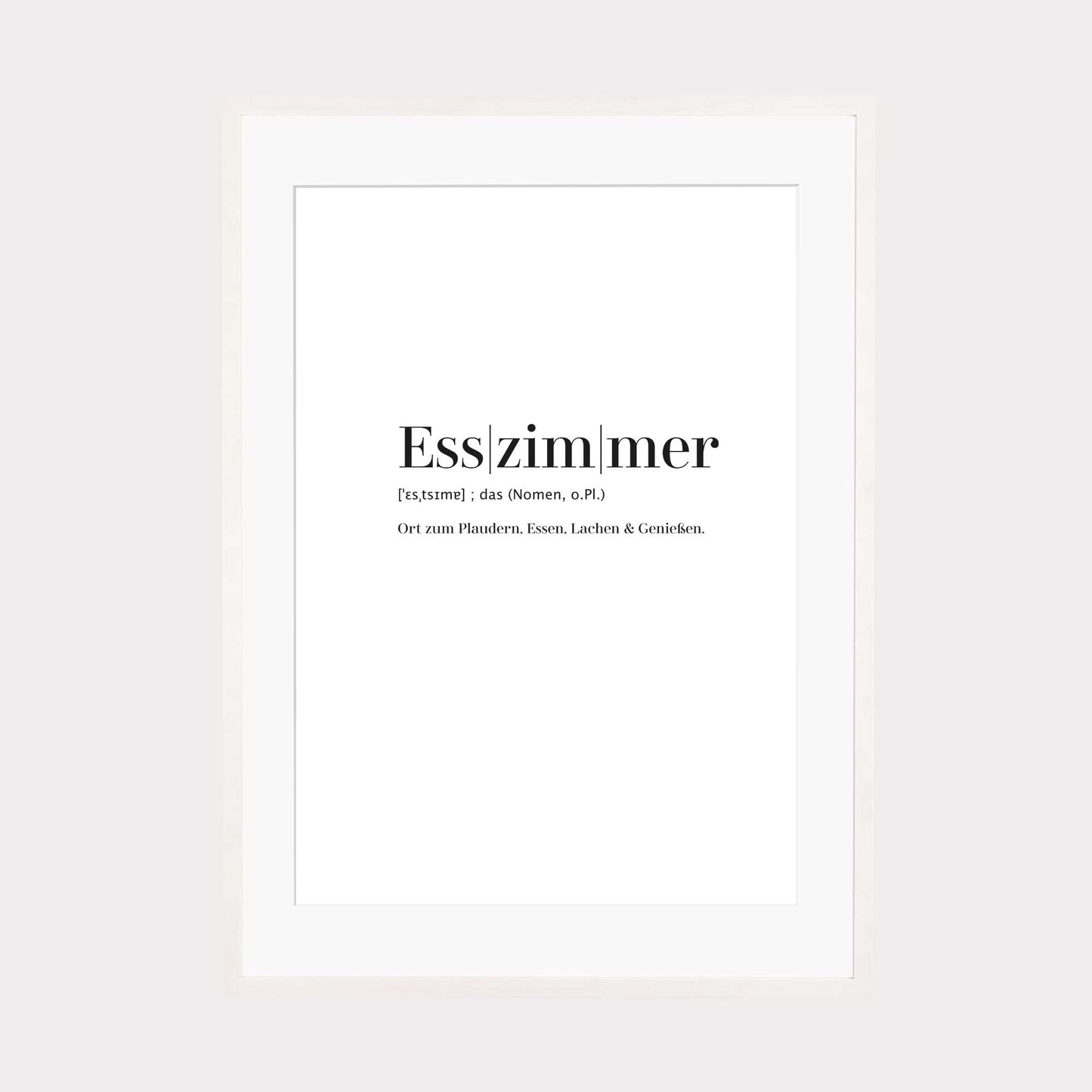 Art Print | Esszimmer - Worterklärung Definition à la Duden