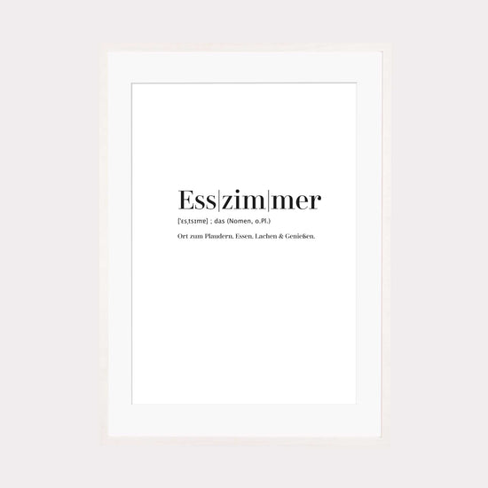 Art Print | Esszimmer - Worterklärung Definition à la Duden