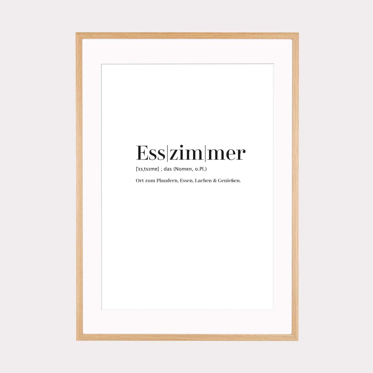 Art Print | Esszimmer - Worterklärung Definition à la Duden