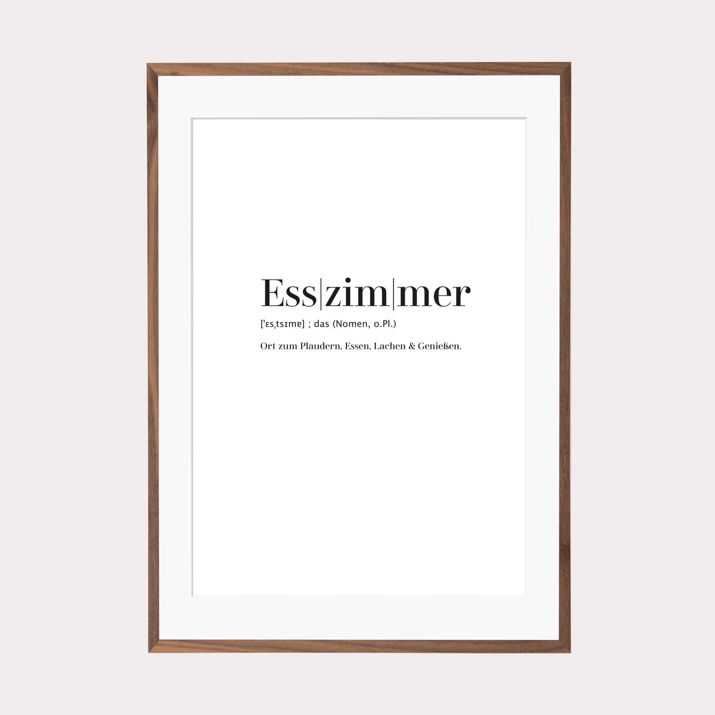 Art Print | Esszimmer - Worterklärung Definition à la Duden