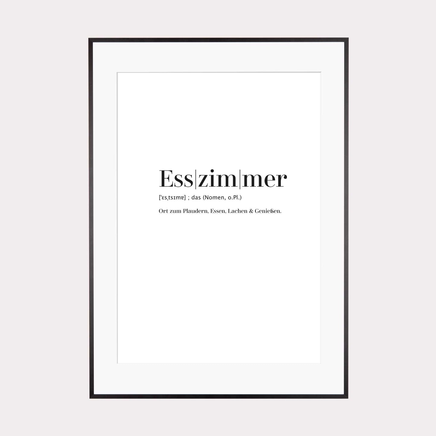 Art Print | Esszimmer - Worterklärung Definition à la Duden