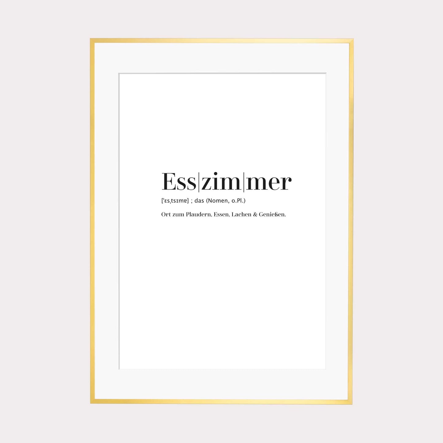 Art Print | Esszimmer - Worterklärung Definition à la Duden