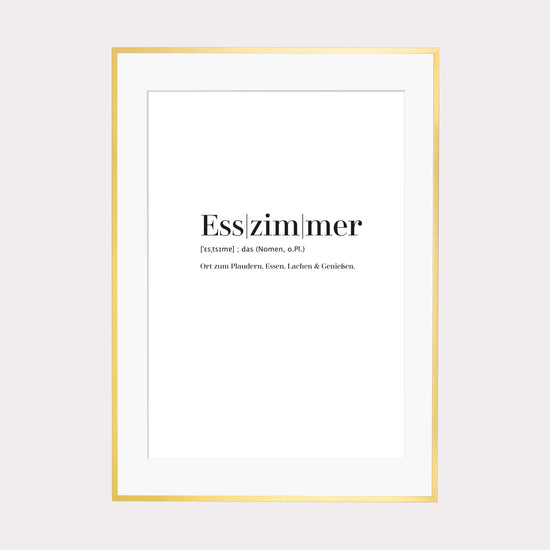 Art Print | Esszimmer - Worterklärung Definition à la Duden