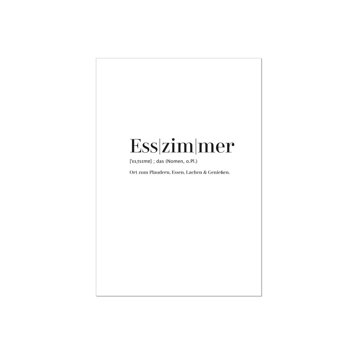 Art Print | Esszimmer - Worterklärung Definition à la Duden