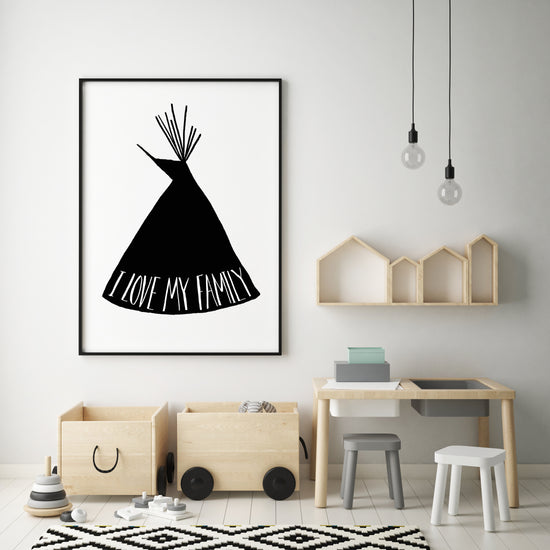 Illustration Bild Kinderzimmer | I love my Family