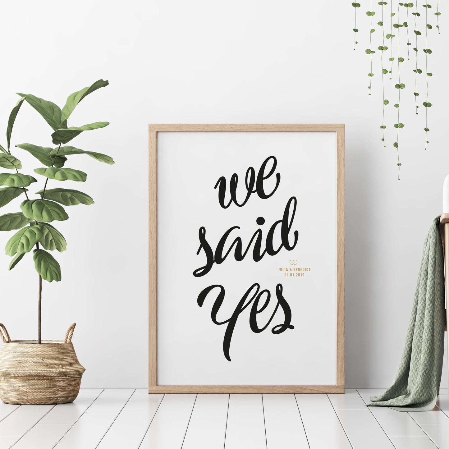 Print personalisierbar | We said yes - Hochzeitsgeschenk