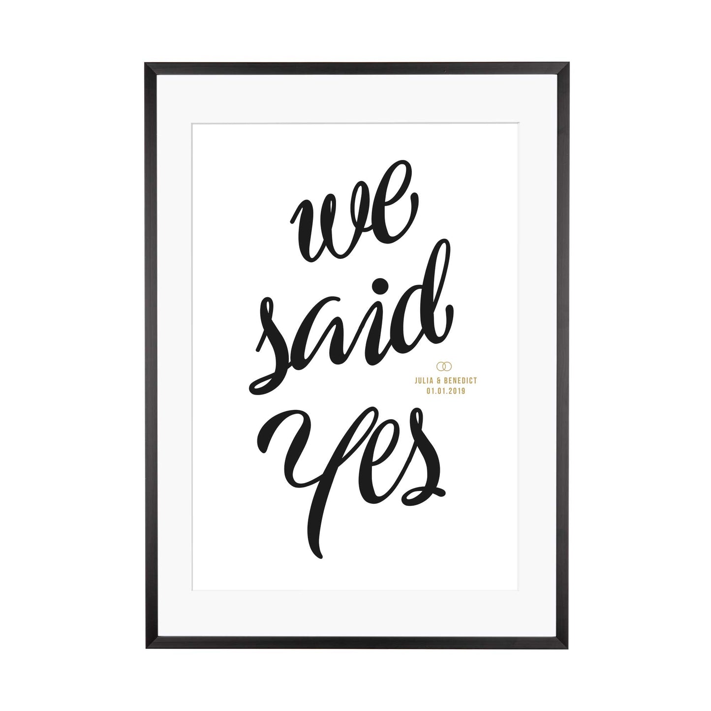 Print personalisierbar | We said yes  - Hochzeitsgeschenk