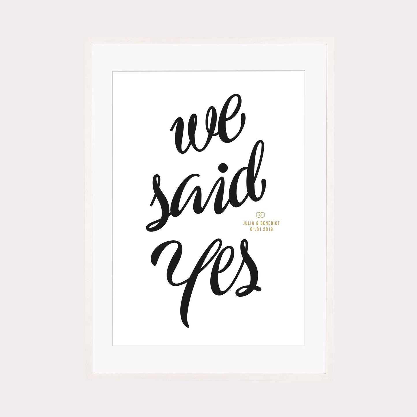 Print personalisierbar | We said yes  - Hochzeitsgeschenk