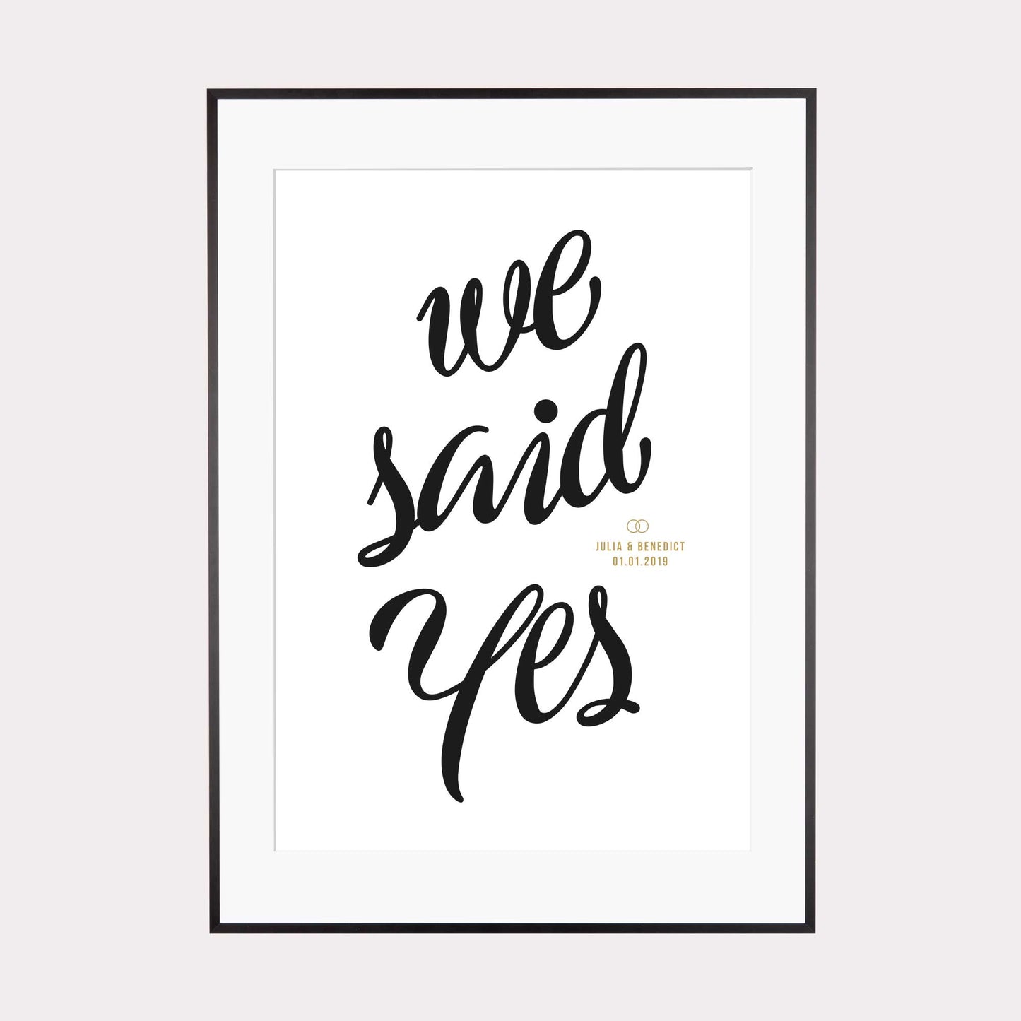 Print personalisierbar | We said yes  - Hochzeitsgeschenk