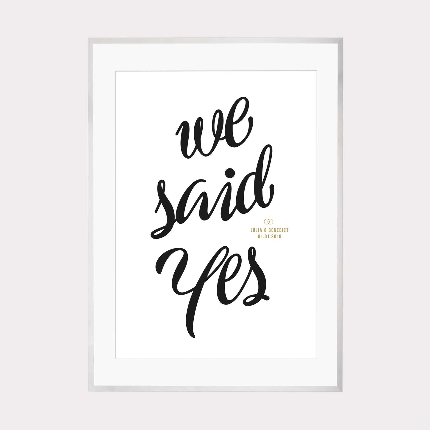 Print personalisierbar | We said yes  - Hochzeitsgeschenk