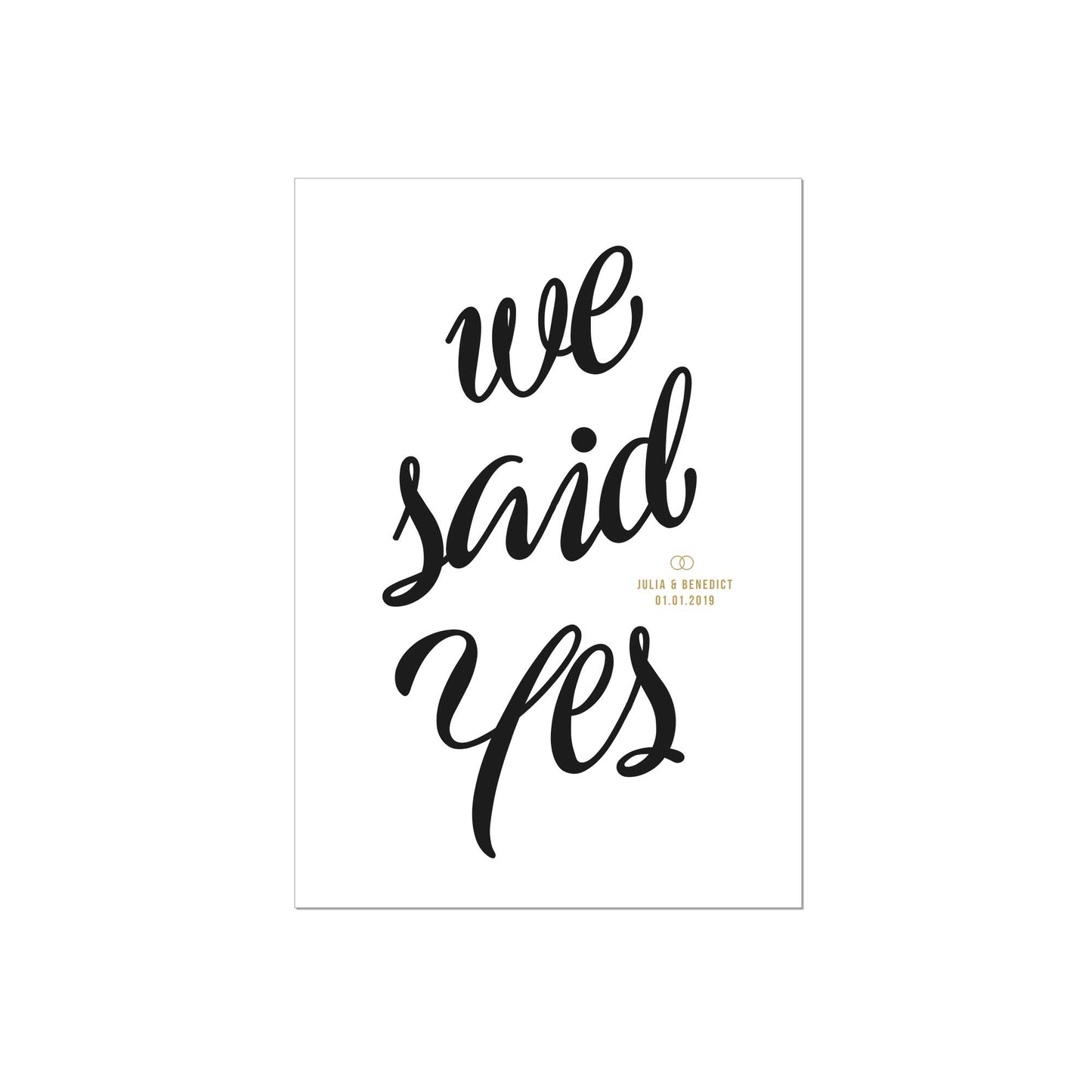 Print personalisierbar | We said yes  - Hochzeitsgeschenk