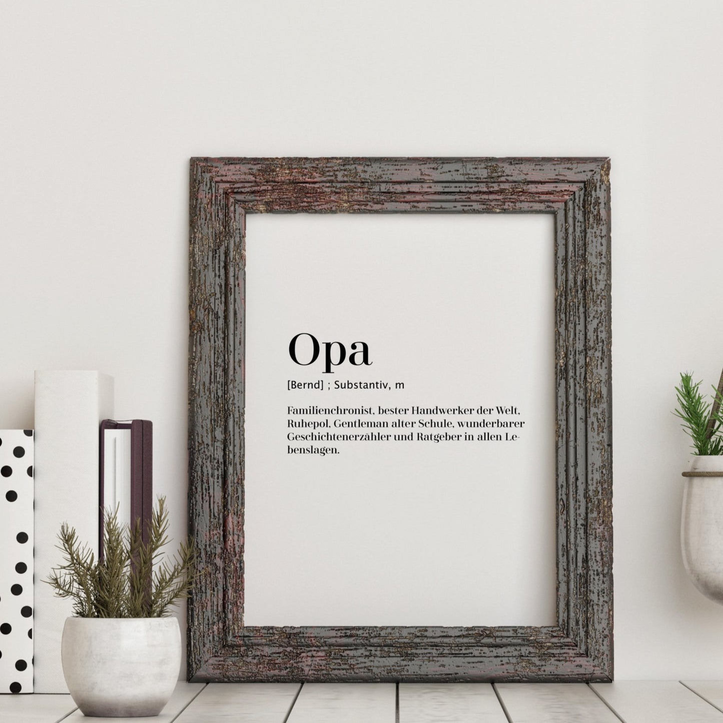 Art Print | Opa - Worterklärung DefinitionPrint personalisierbar | Opa - Worterklärung Definition