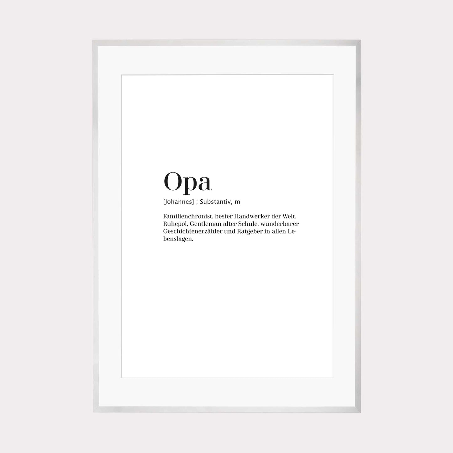 Laden Sie das Bild in den Galerie-Viewer, Print personalisierbar | Opa - Worterklärung Definition á la Duden
