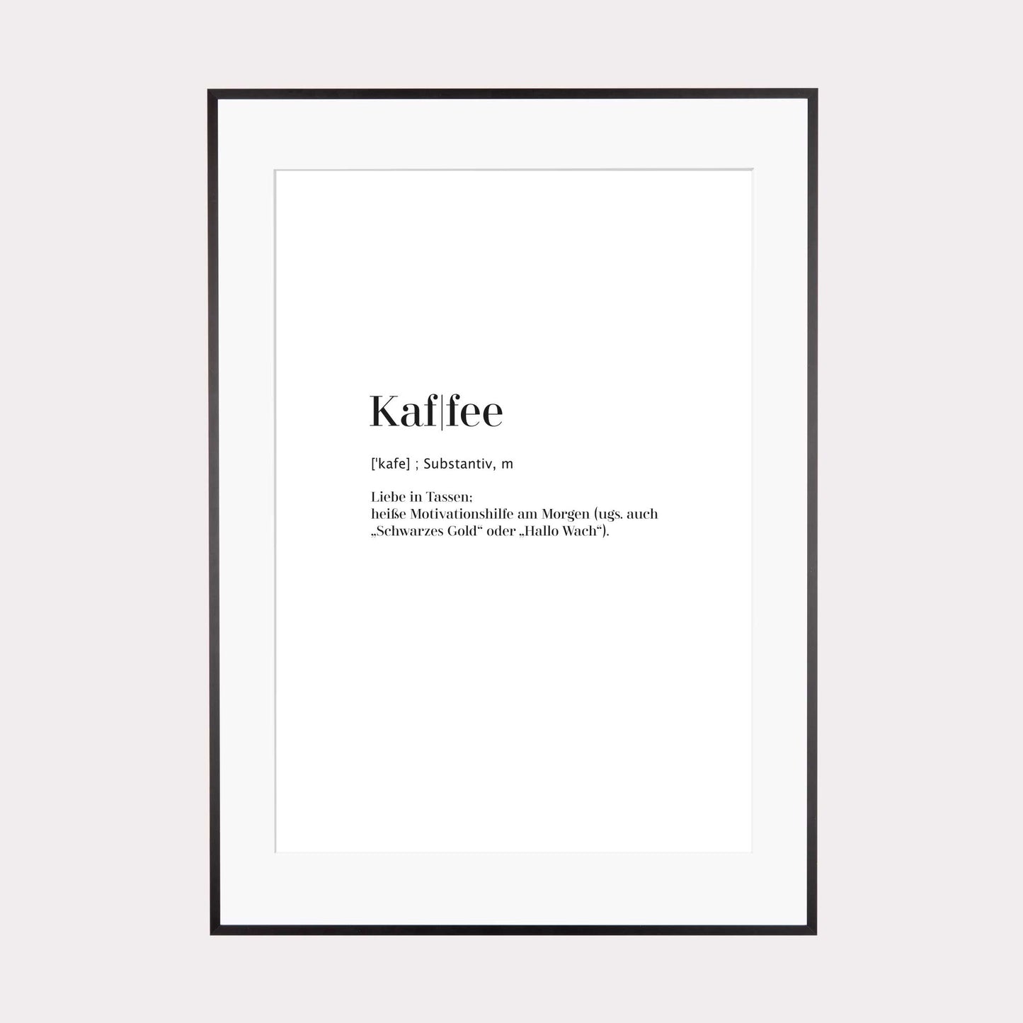 Art Print | Kaffee - Worterklärung Definition à la Duden