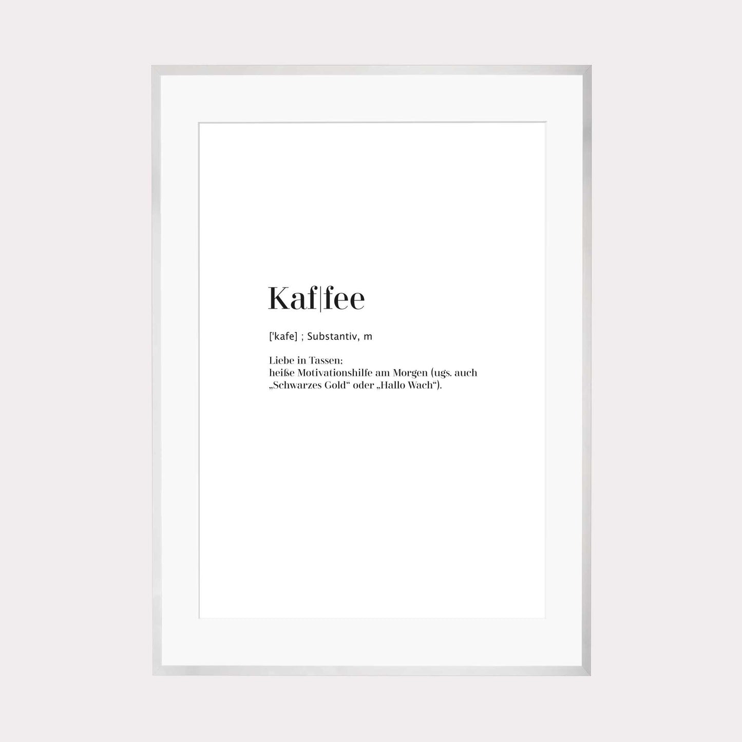 Art Print | Kaffee - Worterklärung Definition à la Duden