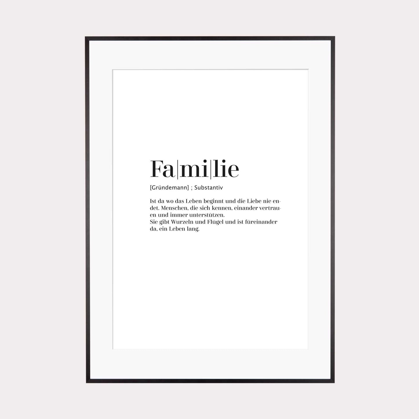 Laden Sie das Bild in den Galerie-Viewer, Print personalisierbar | Familie - Worterklärung Definition à la Duden
