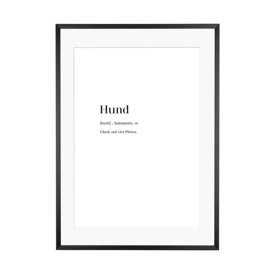 Art Print | Hund - Worterklärung Definition à la Duden