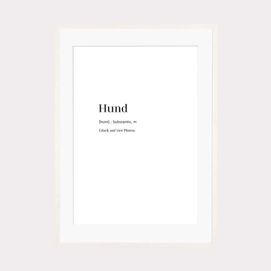 Art Print | Hund - Worterklärung Definition à la Duden