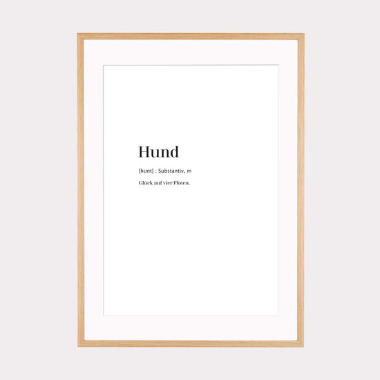 Art Print | Hund - Worterklärung Definition à la Duden