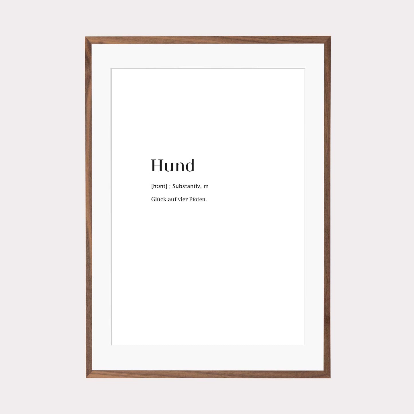 Art Print | Hund - Worterklärung Definition à la Duden