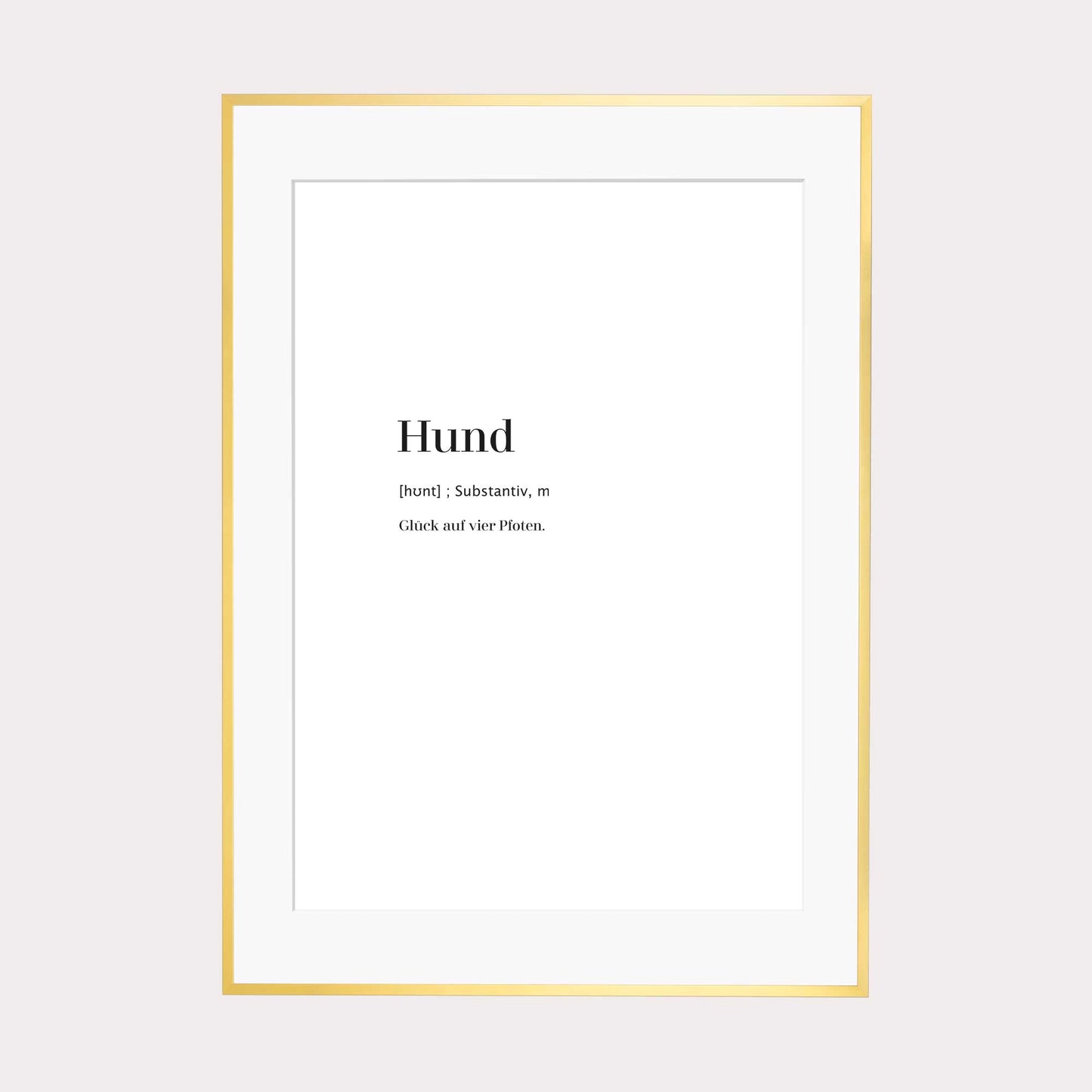 Art Print | Hund - Worterklärung Definition à la Duden