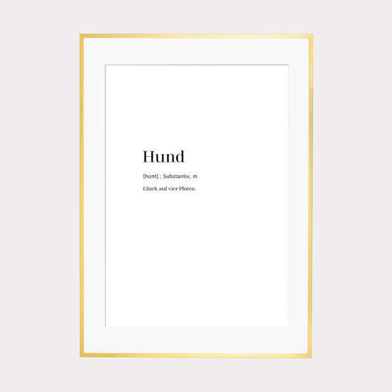 Art Print | Hund - Worterklärung Definition à la Duden